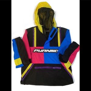 Black Pyramid Zip Pullover Windbreaker 